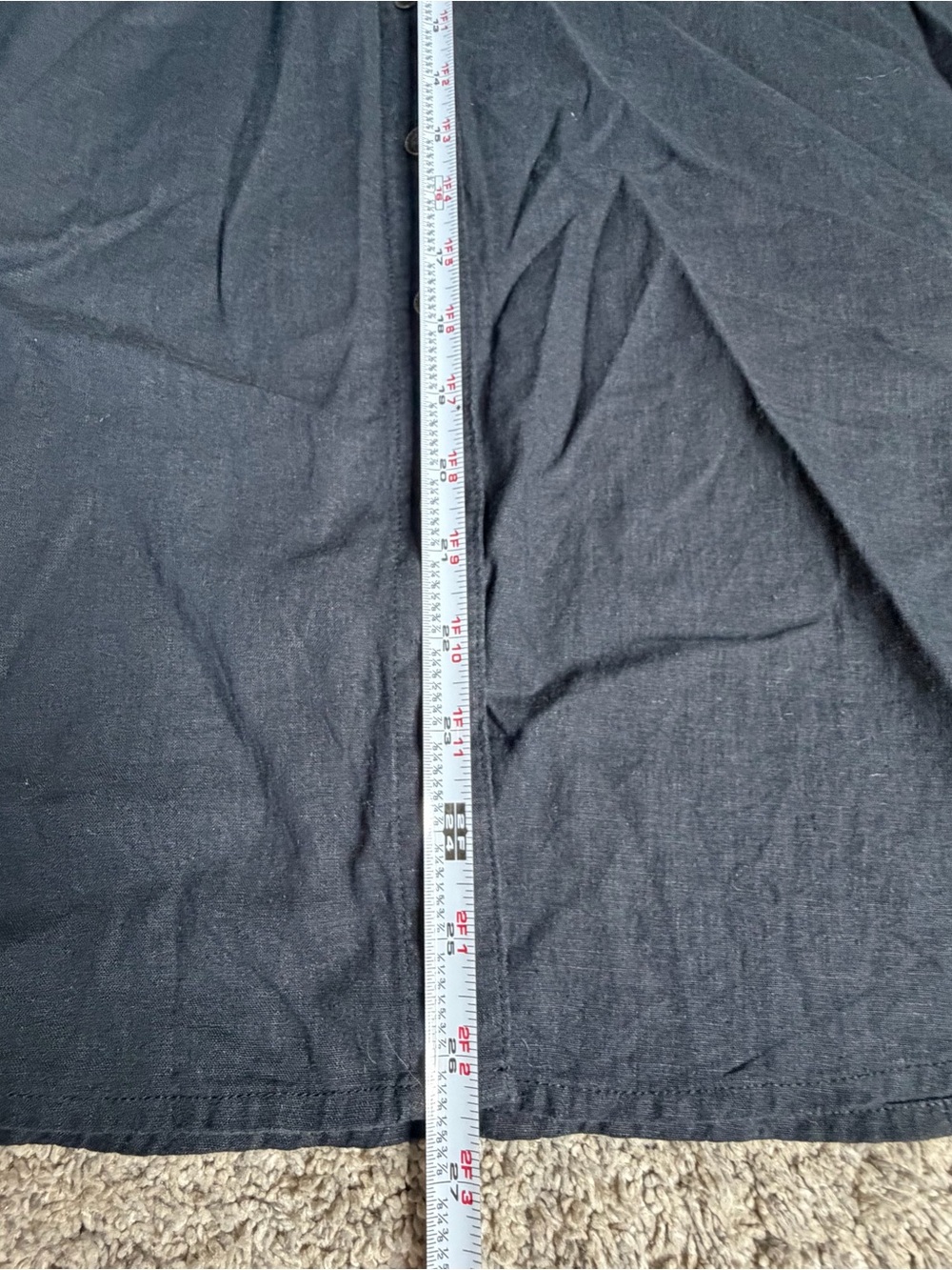 Abercrombie & Fitch Short Sleeve Linen-Blend Button Down Shirt XL black short - Picture 10 of 10